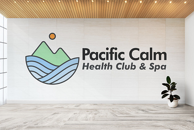 Health club & spa logo branding design graphic design health illustrator ocean photoshop spa waves woman