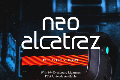 Neo Alcatraz - Futuristic Font book branding display fonts futuristic futuristicfont logo magazine multilingualfont neo alcatraz futuristic font packaging sansserif typeface