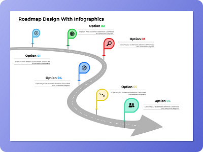 Roadmap Design With Infographics design graphic design logo typography ui ux