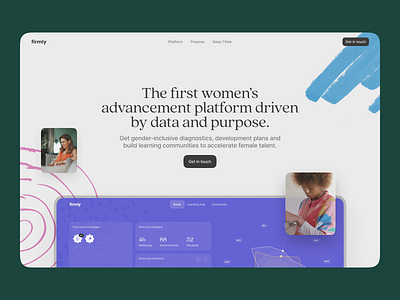 Firmly: Driven by data and purpose. clean colorful colours design desktop light scroll ui ux web design website website design