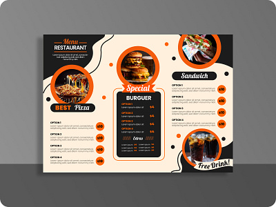 Modern Menu Card Design app branding design graphic design logo typography ui ux