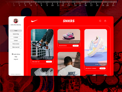 Nike SNKRS Website (Improved User Interface) branding graphic design sneakers ui