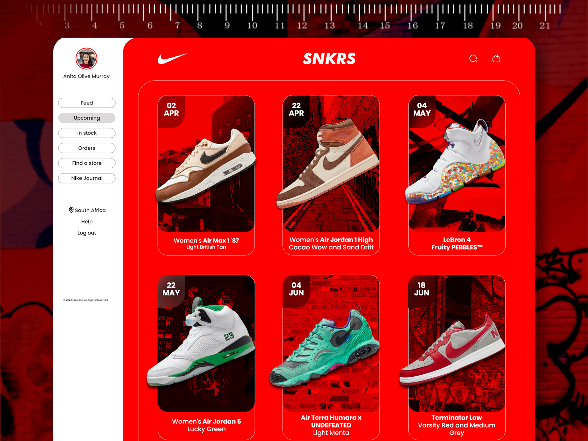 Nike SNKRS site (Improved User Interface) by Psyvibes Studios on