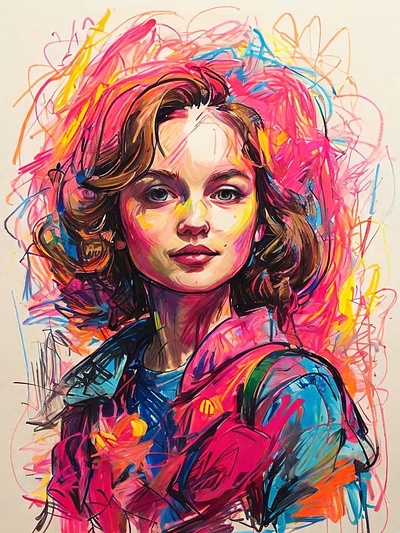 Colorful scribble