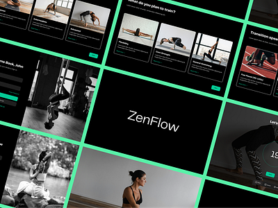 ZenFlow - Yoga App app branding creativity design figma graphic design health app meditation minimal pose practice relaxing app ui ux web website yoga yoga app