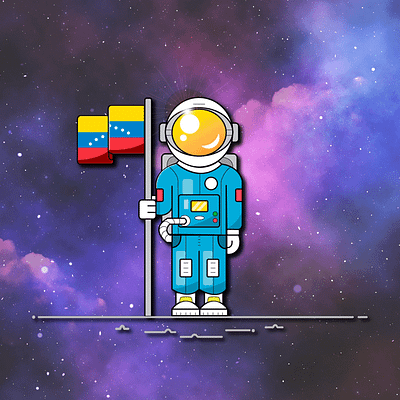 Astronauts graphic design illustration