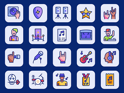 Animated Pack - Concert 2d 2d animation after effects animation icons lottie motion graphics