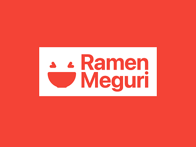 A logo for Ramen Meguri cafe branding cafe hanko illustration japan japanese logo ramen vector