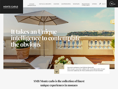 Redesign of the digital ecosystem Monté-Carlo SBM booking digital hotel travel ui ux website