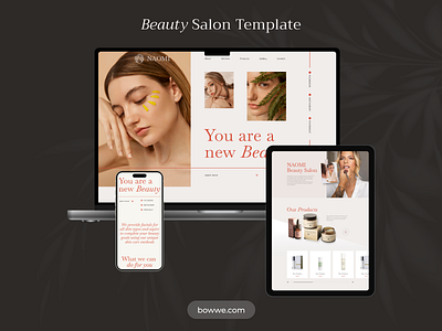 🌻FREE TEMPLATE 🌻 Beauty Salon Landing Page beauty beauty business beauty business website beauty salon business business website design free template landing page landing page design minimalistic no code simple template ui web web builder web design website website template