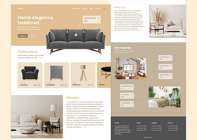 Furniture store website design design ecommerce furniture landing page site store ui ux web webdesign website