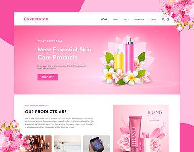 Beauty & Skin Care Website Landing Page UI