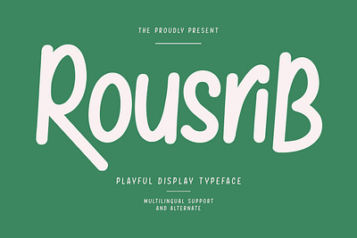 Rousrib Font branding font fonts graphic design logo nostalgic