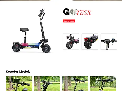 SCOOTERS SELL WEBSITE 3d animation branding graphic design logo motion graphics ui