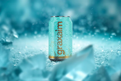 Frozen Drink Can Mockup. Beer/Soda. beer beer can mockup beverage beverages bier can can mock up embalagem frozen mock up pack package branding mockups packaging psd mockup