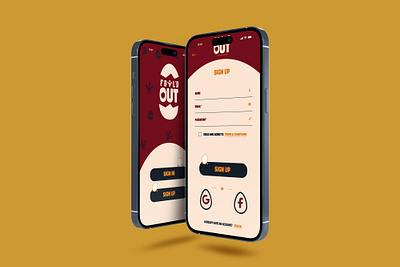 Fowl'd Out : Welcome and log in Screen app branding challenge dailyui dailyuiday1 design designchallenge graphic design login logo ui ux