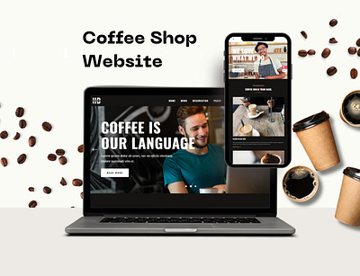 Coffee Shop Website Store branding real estate website ui uiux web design website