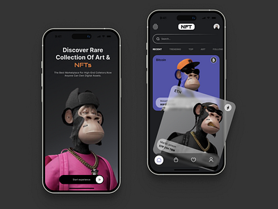 NFT app app appdesgn appui dashboard design designer figma landing page minimal nft nftapp ui uidesigner uiux ux uxdesigner