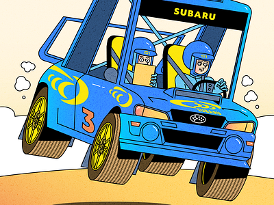 Colin McRae cars colin mcrae illustration illustrator racing rally subaru vector