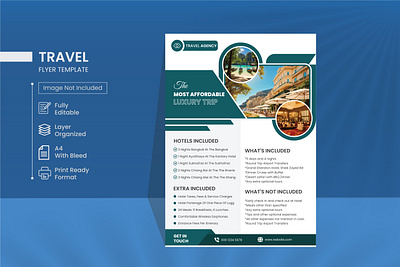 Creative Travel Flyer Design Template behance branding business creative design dribbble flyer flyer design flyers graphic design modern tour travel flyer
