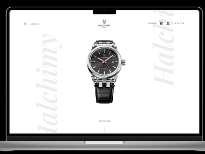 Halchimy Luxury watches blackwhite clean desktop elegant italic luxe luxury minimal ui watch watches webdesign white