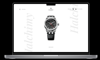 Halchimy Luxury watches blackwhite clean desktop elegant italic luxe luxury minimal ui watch watches webdesign white
