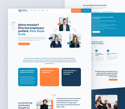 Careers page - Verreau Dufresne branding career jobs lawyer product design ui ux web design website