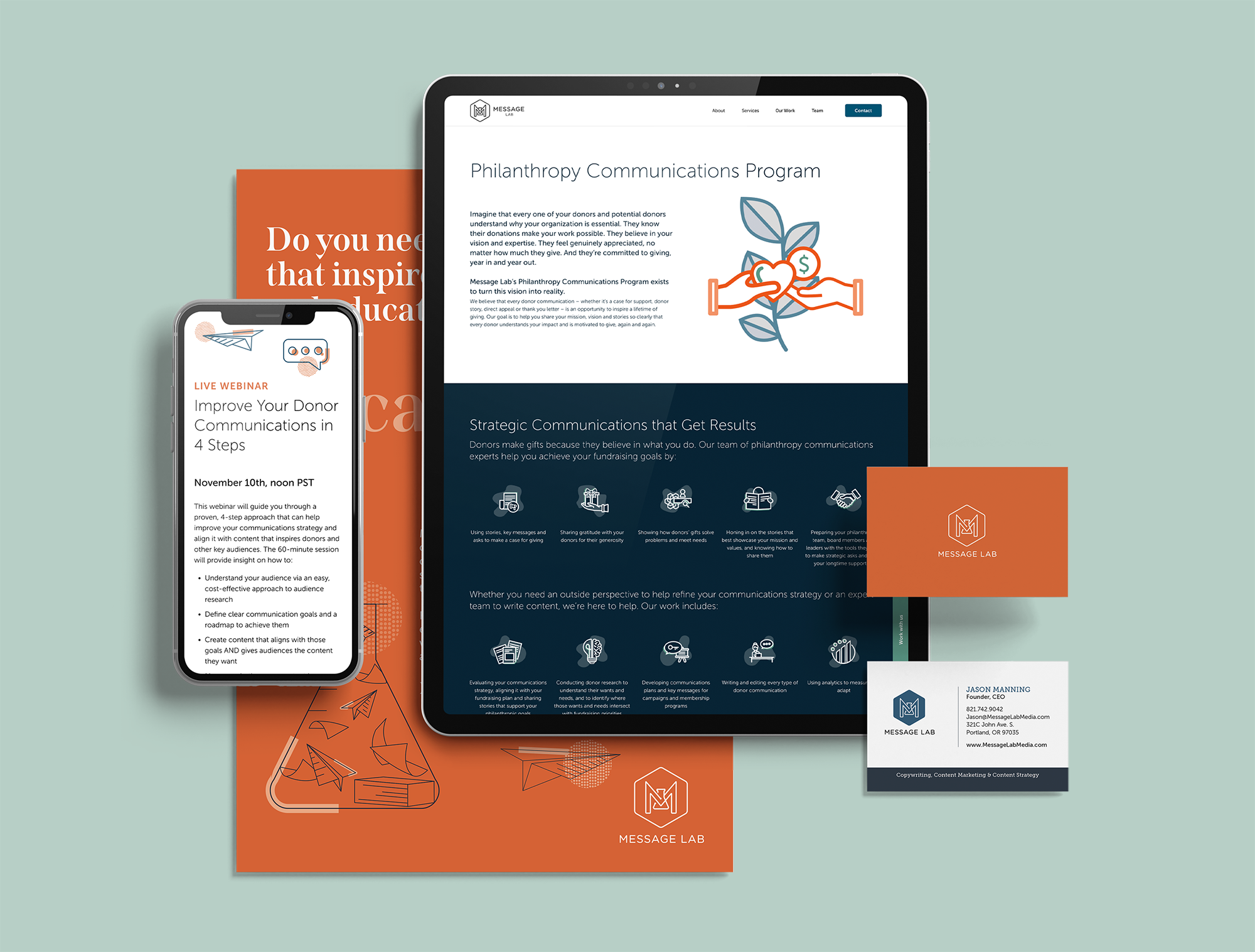 Branding, Website Design, and Marketing Collateral advertising design art direction brand identity branding client work landing page marketing presentation design website website design