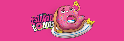 Character Design - Estação Donuts art branding cartoon character character design digital art donuts graphic design illustration illustrator kids logo mascot pink product sweet