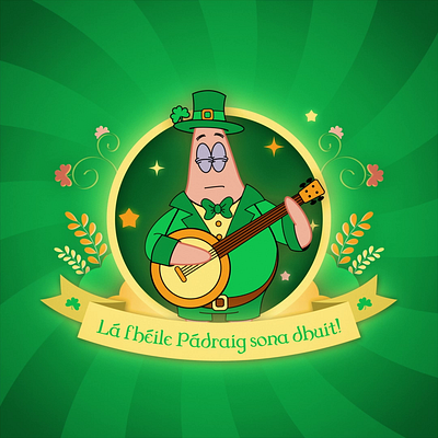 St Patrick's Day - After Effects 2danimation after effects animation banjo graphic design illustration illustrator ireland irish motion design motion graphics patrick spongebob st patrick st patricks day video