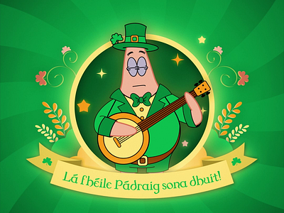 St Patrick's Day - After Effects 2danimation after effects animation banjo graphic design illustration illustrator ireland irish motion design motion graphics patrick spongebob st patrick st patricks day video