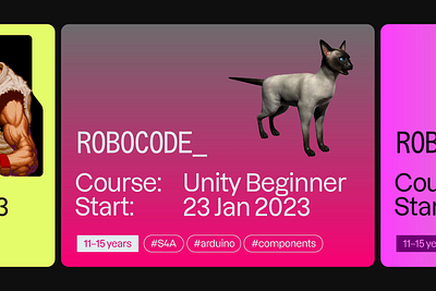 Robocode – Web assets ai brand branding edtech graphic design midjpurney motion graphics robot school