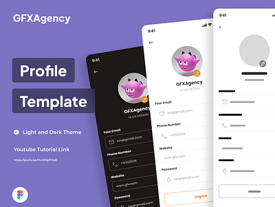 Profile page ui app design app profile deisgn design figma mobile app design profile profile page profile ui profile ui desing profile ui ux deisgn template ui ui ux