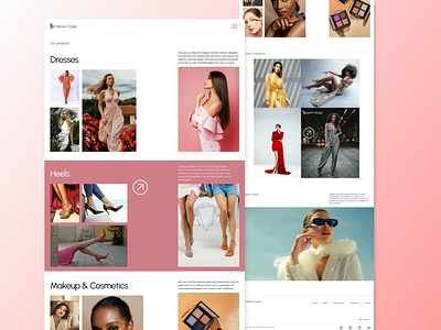 Fashion styles - beauty website beauty fashion style ui ui ux design ux web web design website