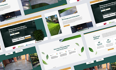 Landscaping Company Website architecture cleaning decking driveaway environment gardening green landscaping modern patios real estate simple ui