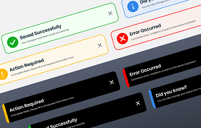 Toast Notification app branding design home page landing page logo mobile app notificationpopup snackbar typography ui ux