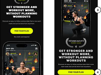 Ladder | CRO app conversion rate optimization cro fitness gym healthy ladder muscle ui ux web design website weights workout