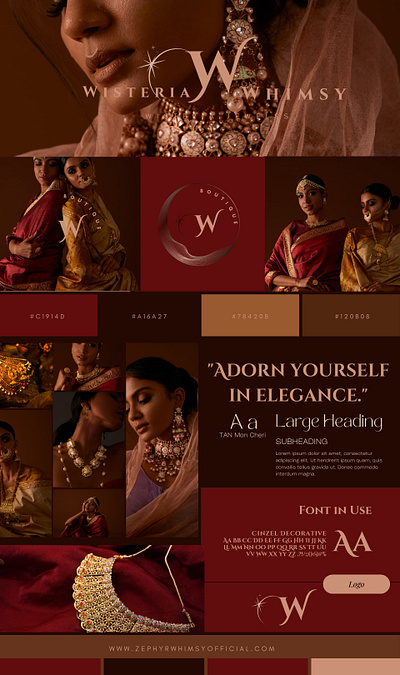 "Adorn yourself in Elegance." app brand branding design graphic design illustration logo typography ui ux vector
