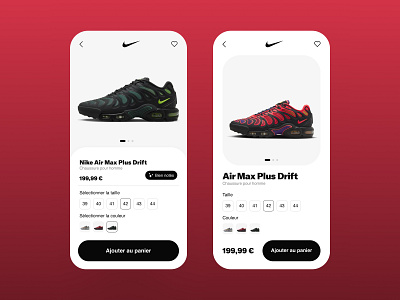 Nike Ecommerce graphic design nike ui user interface