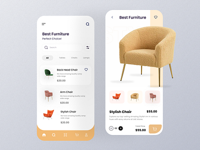 Furniture App 3d animation branding graphic design logo mobile app motion graphics ui uxui web design