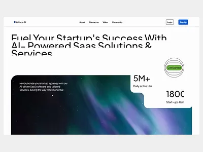 Notcure-AI Website Landing page design ai animation clean concept framer landing page minimal modern saas swiss design ui uiux webflow