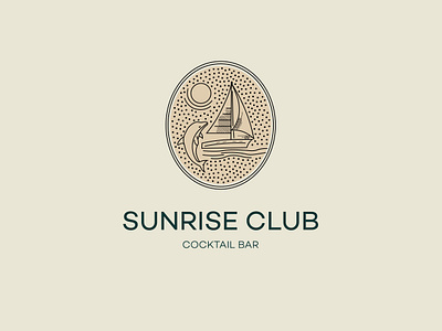 SUNRISE CLUB artlogo barlogo beautiful logo brand image branding handdrawn logo logo logo designer logo inspo logo mark logoart logomark luxury logo minimalist minimalist logo minimalistlogo naturelogo sea logo sun logo unique logo