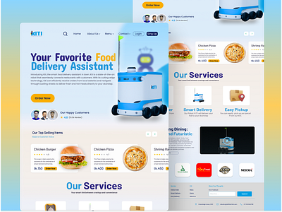 KITI Landing page UI branding figma graphic design home page illustration landing page logo restaurant website landing page ui ui desing uiux user interface xd