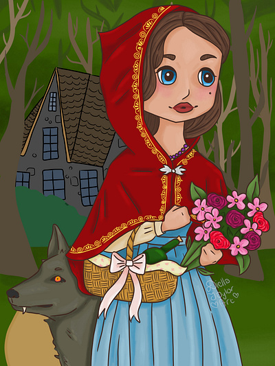 Little Red Riding Hood digital art digital illustration illustration