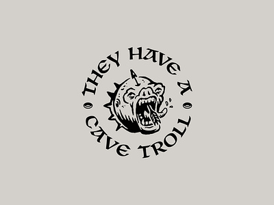 LOTR Cave Troll Design cavetroll design illustration logo lotr typography
