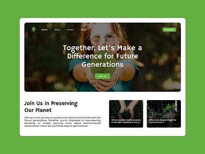 Environmental Organization Landing Page enviroment enviromental website