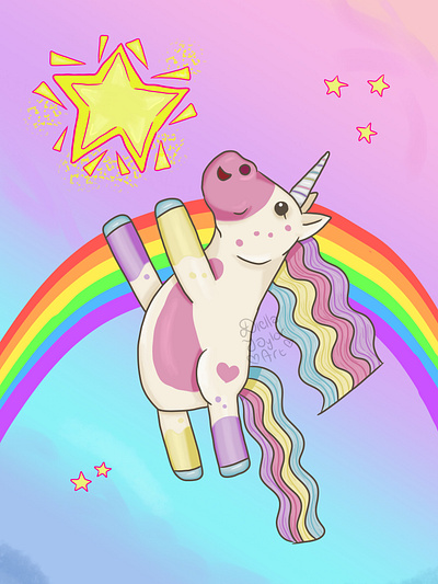 Unicorn Joy digital art digital illustration