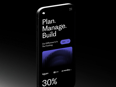 Mobile UI agency app branding clean dark theme design dstudio agency header hero landing page mobile ui product design responsive typography ui ui ux user experience ux web design website