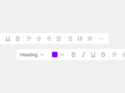 Text editor menu - Light Mode ☀️ designlearning figma product productdesign saas texteditor ui ux