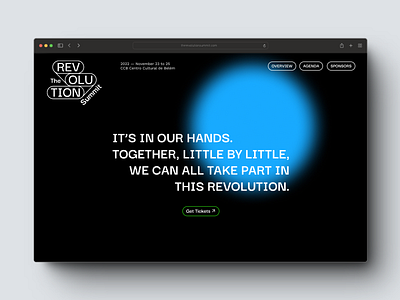 The Revolution Summit branding copywriting design desktop editorial landingpage logo prototyping ui visualidentity website wireframing